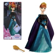 Disney Store Official Princess Classic Doll Queen Anna from Frozen 2, 11 Inches, Includes Brush with Molded Details, Fully Posable Toy in Classic Outfit - Disney Princess Toys