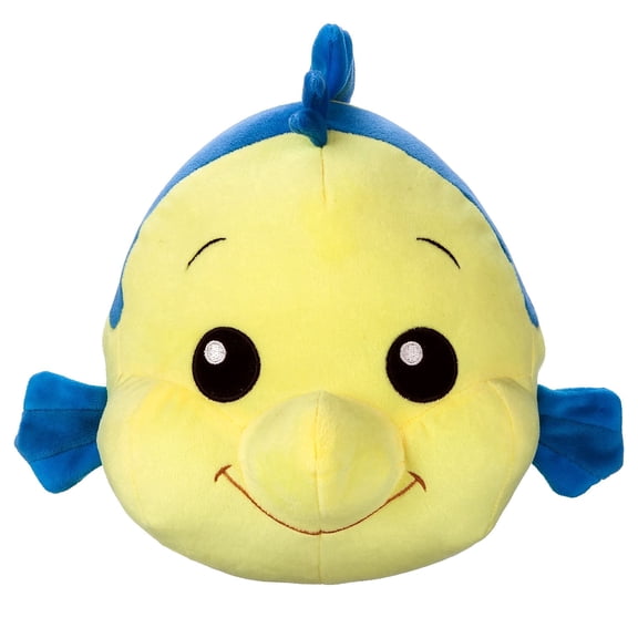 Disney Store Official Princess Friends Plush Doll (Flounder from The Little Mermaid) Small, Stuffed Animals with Embroidered Features, Plush Toys