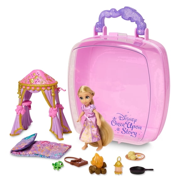 Disney Store Official Princess Rapunzel Once Upon a Story Doll Playset, 5 Inch Mini Doll Playset - Mini Figures with Accessories, Tangled Toys