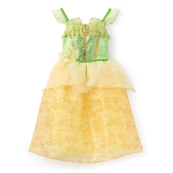 Disney Store Official Princess Tiana Halloween Costume for Kids - Role Play Outfit for Pretend Play - Disney Princess Dresses for Girls - The Princess And The Frog Costume - Size 3