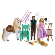 Disney Store Official Rapunzel Classic Doll Gift Set - Tangled Play Set - Disney Princess Toys Playset Featuring Rapunzel, Flynn Rider, Maximus, & Pascal Dolls with Accessories