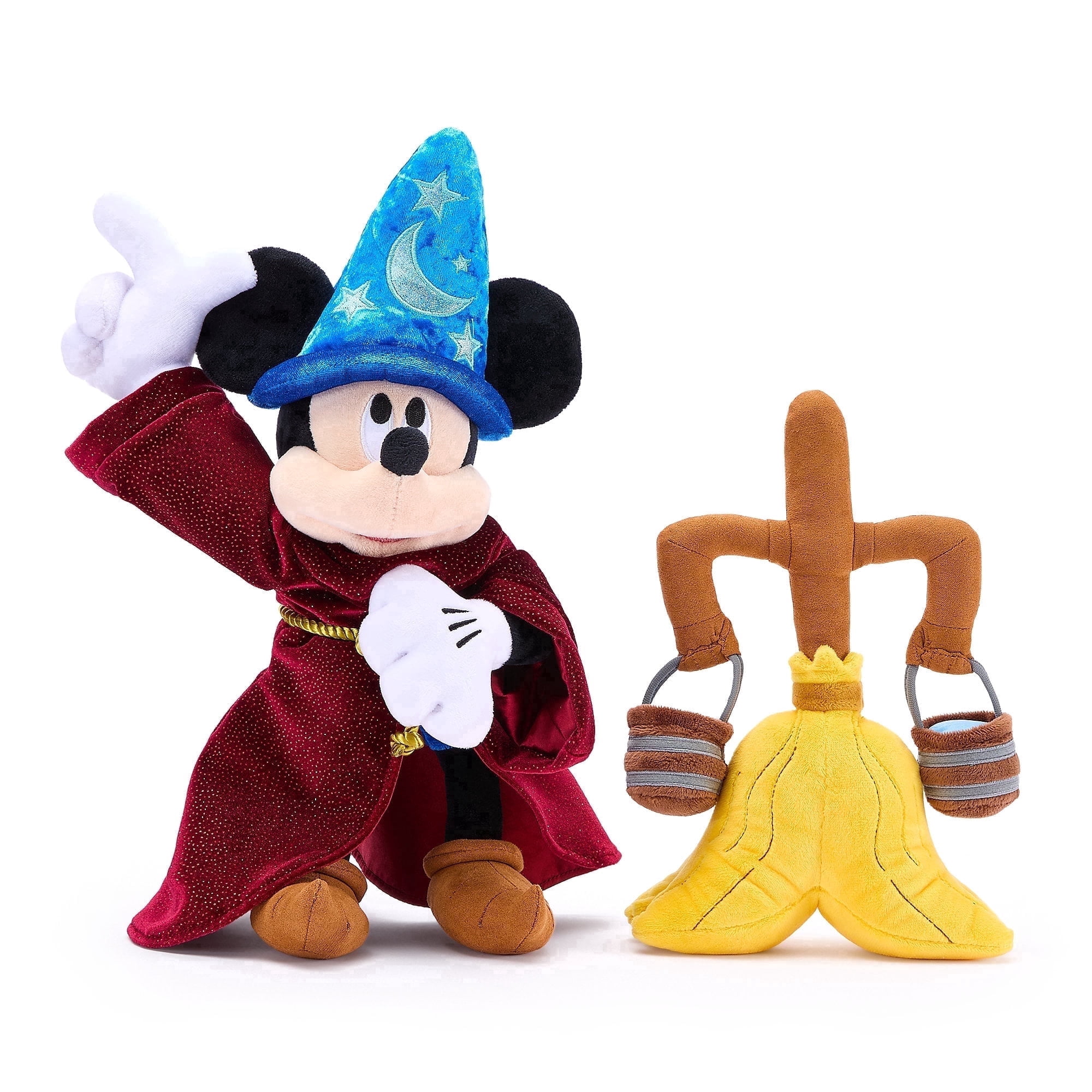 Disney Store Official Sorcerer Mickey Mouse & Magic Broom Plush
