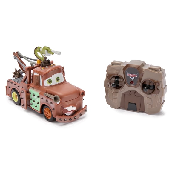 Disney Store Tow Mater Remote Control Car with Crash and Rebuild Features, 2.4GHz Radio Control, Post-Apocalyptic Design, Wireless Remote