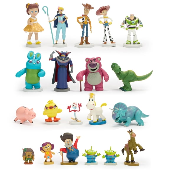 Disney Store Official Toy Story Mega Figure Set- 20 Fully Sculpted Figurines - Includes Woody, Buzz Lightyear, Jessie, Rex, & More - Perfect Pixar Gift for Fans of Toy Figures & Playsets
