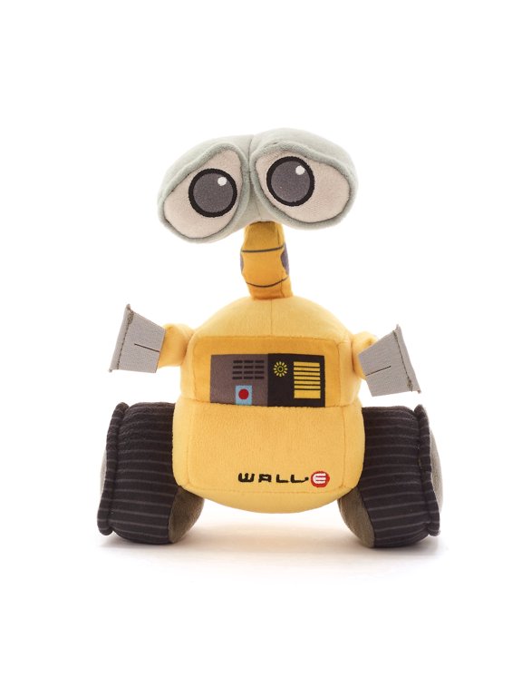 Official Wall-E Medium Soft Toy for Kids, Cuddly Character with Fuzzy Texture and Embroidered Details, Print Panel, Disney Plushy Suitable for All Ages