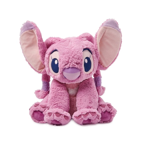 Disney Store Official Angel Medium Soft Toy for Kids - Cuddly Character with Fuzzy Texture & Embroidered Details - Flexible Floppy Ears - Disney Plushy Suitable for All Ages