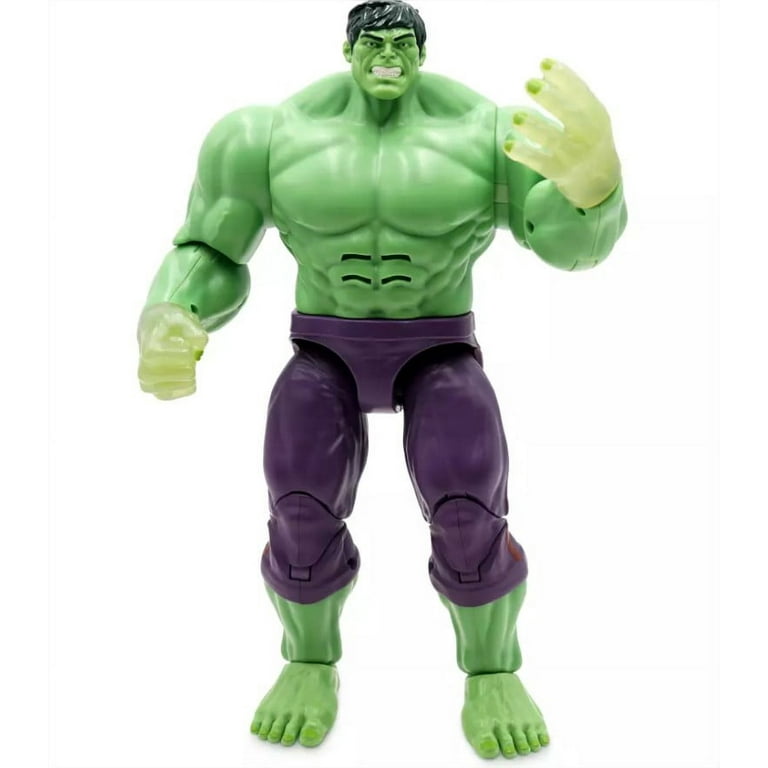 Disney Store Hulk Talking Action Figure with Power Icons Articulated Smashing Arms Walmart