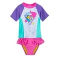 thumbnail image 1 of Disney Store Princess Ariel 2 PC Rash Guard Swimsuit Girl Size 5/6, 1 of 2