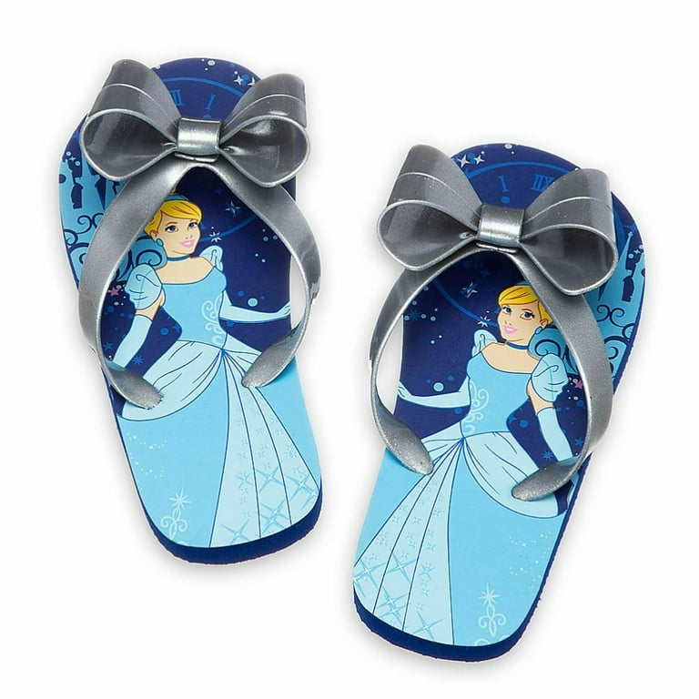 Disney Store Princess Cinderella Flip Flops Sandals Shoes Girl Size 11 12