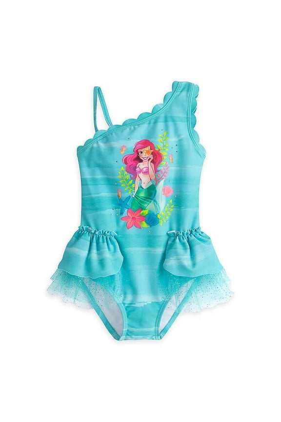 Store Princess Little Mermaid Ariel 1PC Deluxe Swimsuit Girl Size 4