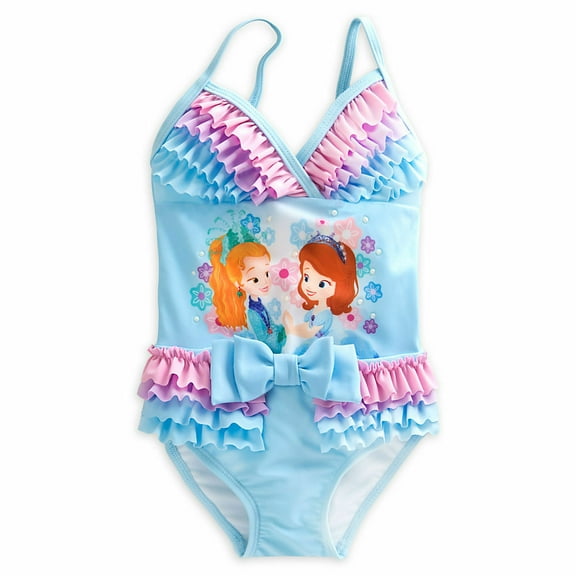 Disney Store Princess Sofia The First One PC Deluxe Swimsuit Girl Size 5/6