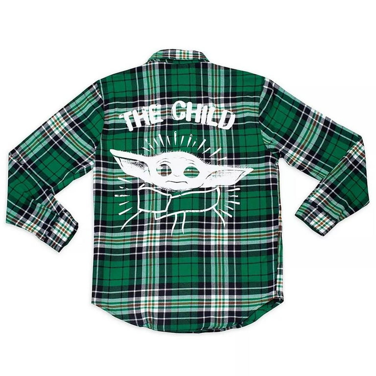 Disney Store The Child Flannel Shirt for Adults Size Small by Cakeworthy Star Wars The Mandalorian