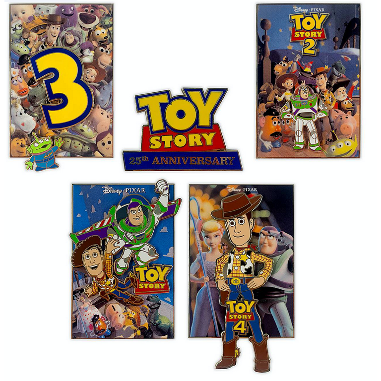 Disney Store Toy Story 25th Anniversary Pin Set Limited