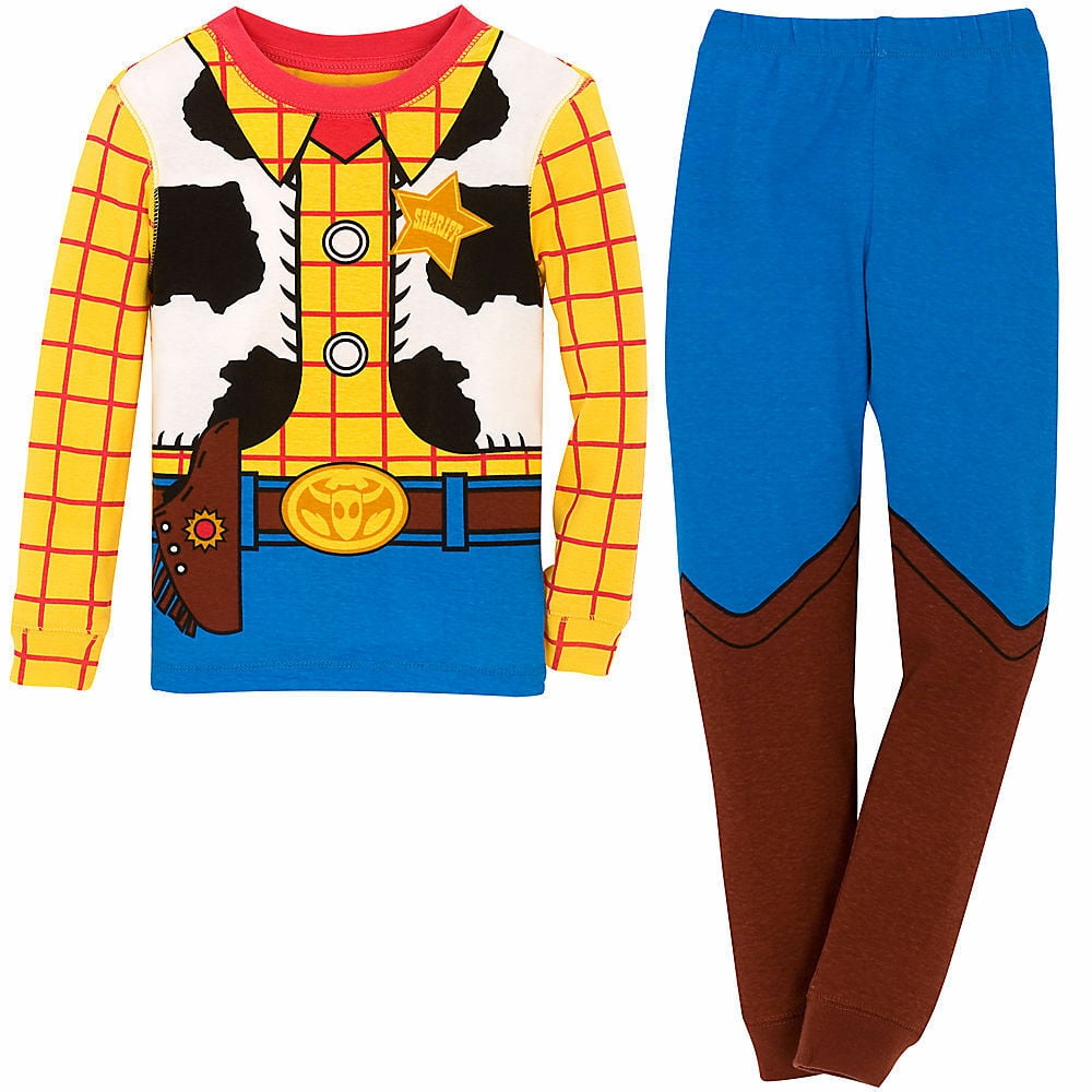 Disney Store Toy Story Woody Boy 2 PC Long Sleeve Costume Pajama Set ...
