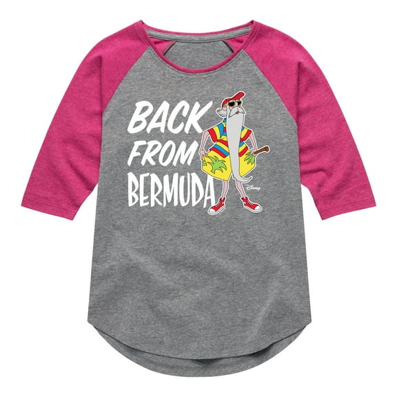 Disney - Straight Outta Bermuda  - Toddler & Youth Girls Raglan Graphic T-Shirt