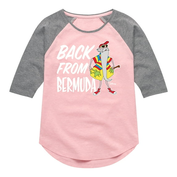 Disney - Straight Outta Bermuda - Toddler & Youth Girls Raglan Graphic T-Shirt