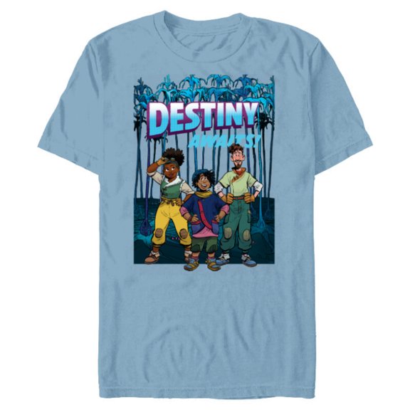 Disney Strange World Destiny Awaits - Short Sleeve Blended T-Shirt for Adults - Customized-Ocean Blue