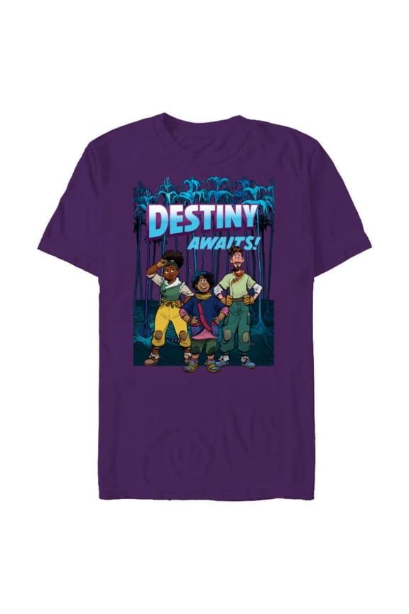 Strange World Destiny Awaits - Short Sleeve Blended T-Shirt for Adults - Customized-Purple