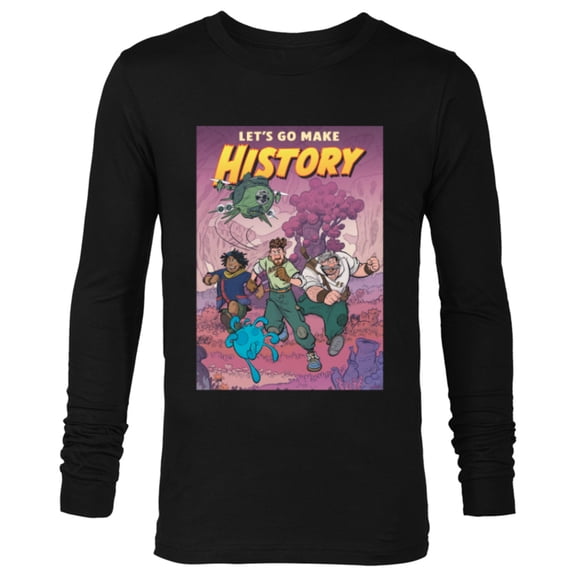 Disney Strange World Let’s Go Make History - Long Sleeve T-Shirt for Men - Customized-Black