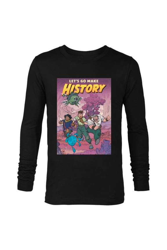 Strange World Let’s Go Make History - Long Sleeve T-Shirt for Men - Customized-Black