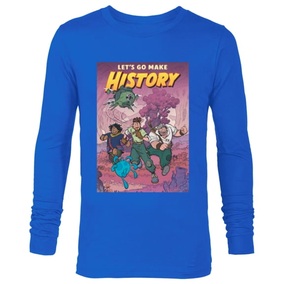 Disney Strange World Let’s Go Make History - Long Sleeve T-Shirt for Men - Customized-Navy