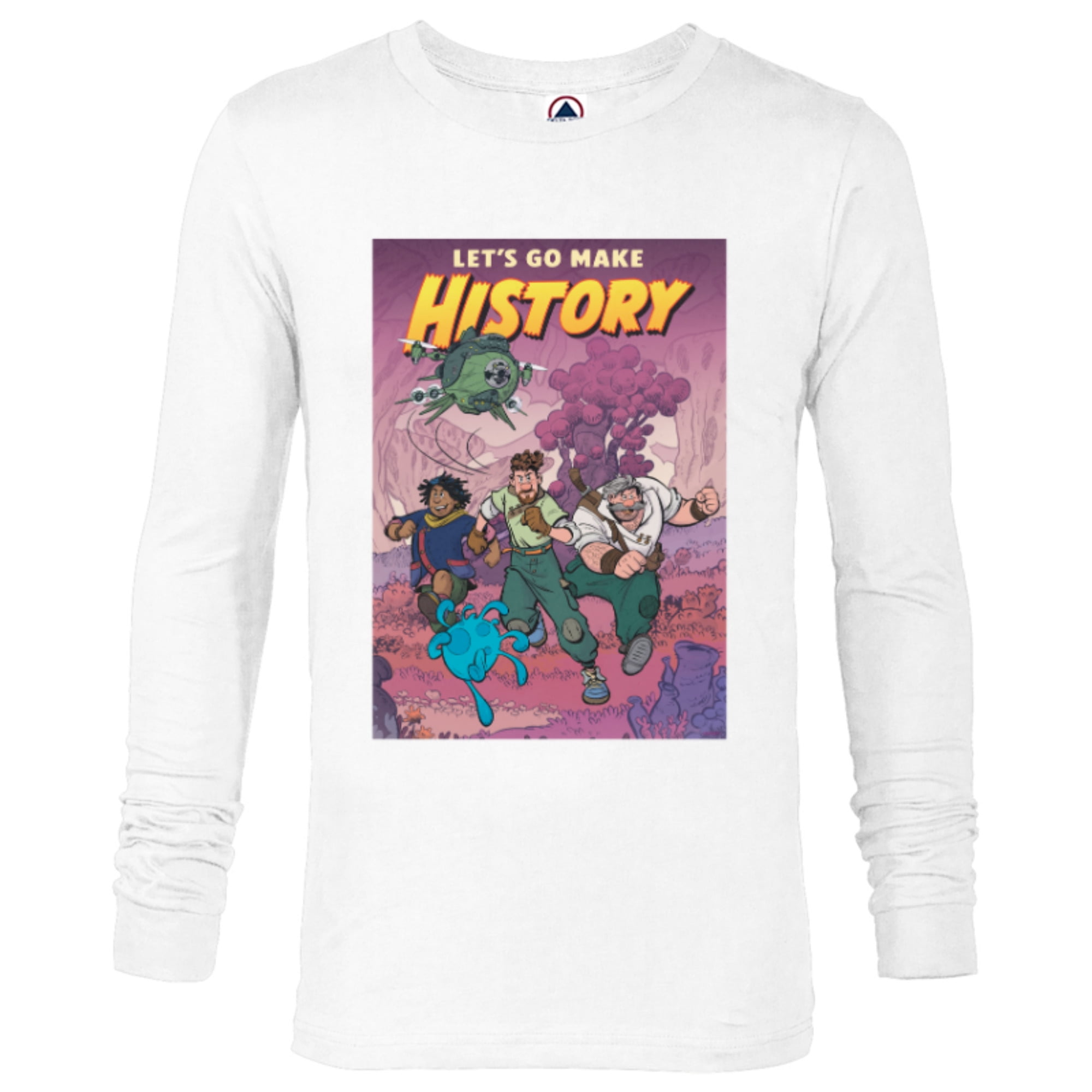 Disney Strange World Let's Go Make History - Long Sleeve T-Shirt for Men -  Customized-White 