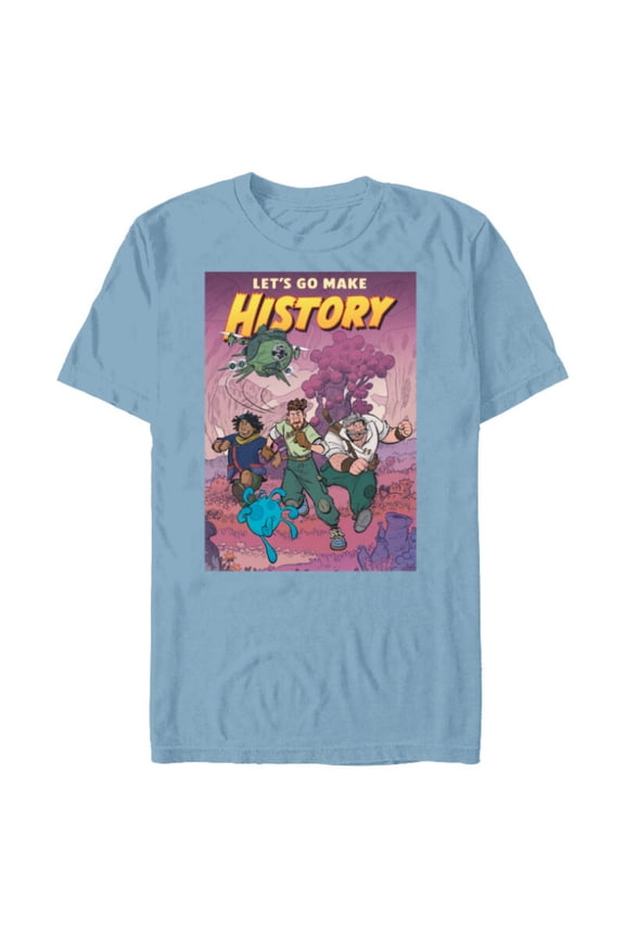 Strange World Let’s Go Make History - Short Sleeve Blended T-Shirt for Adults - Customized-Ocean Blue
