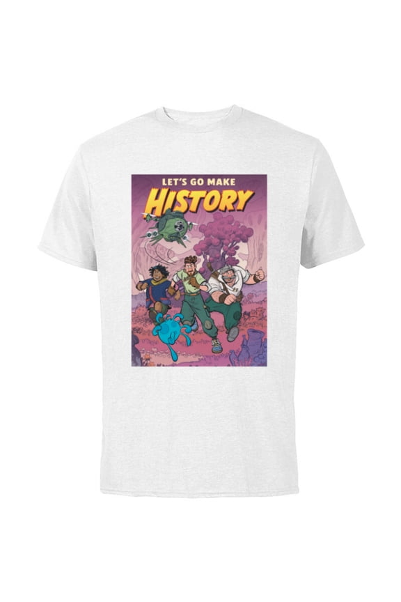 Strange World Let’s Go Make History - Short Sleeve Cotton T-Shirt for Adults - Customized-White