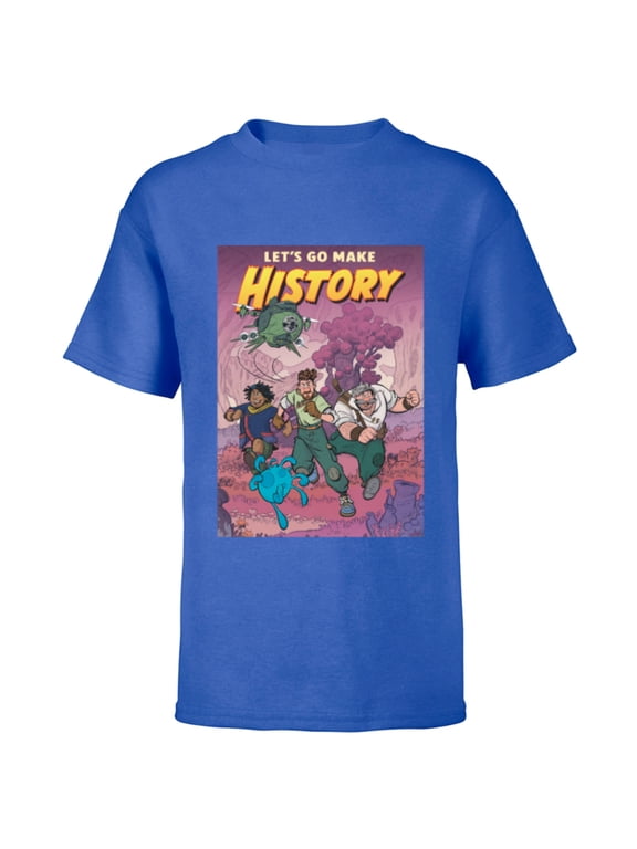 Strange World Let’s Go Make History - Short Sleeve T-Shirt for Kids - Customized-Royal
