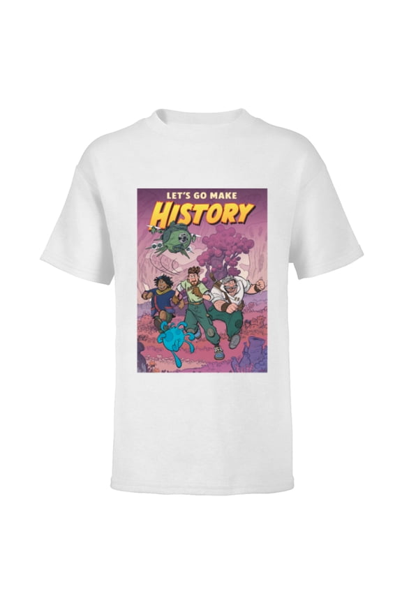 Strange World Let’s Go Make History - Short Sleeve T-Shirt for Kids - Customized-White
