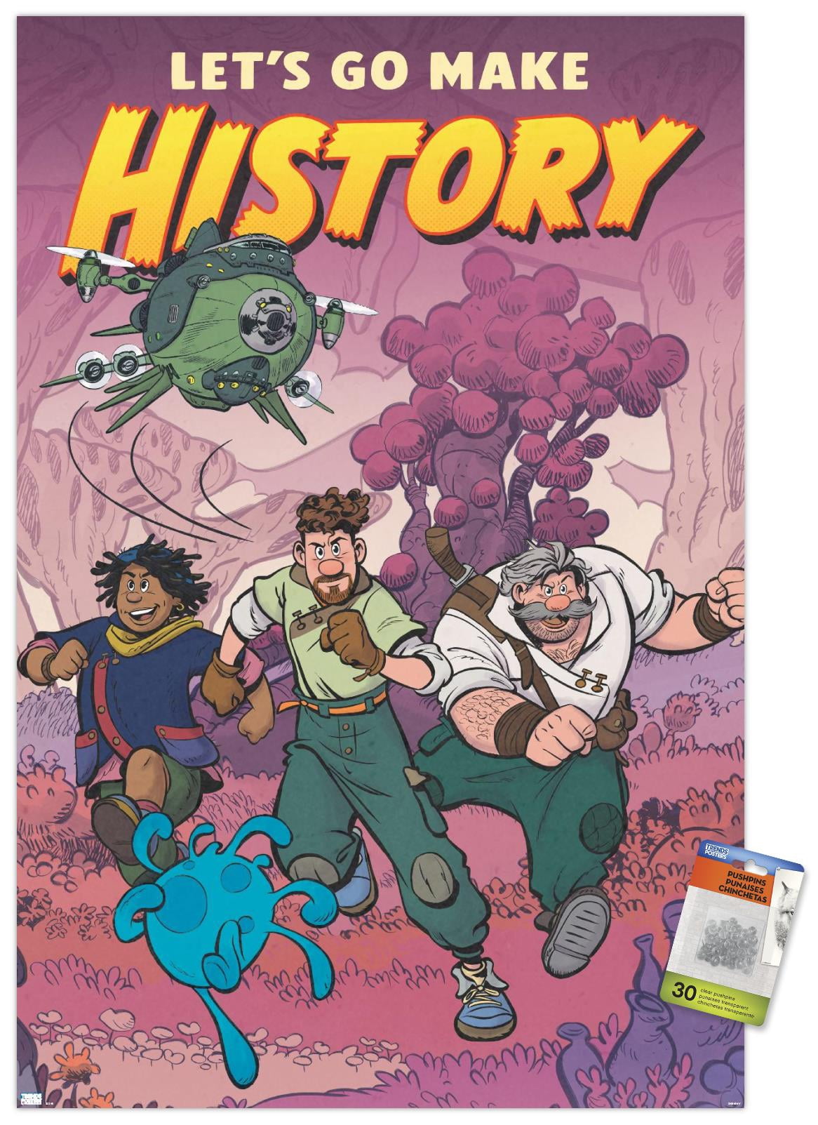 Disney Strange World - Let's Go Make History Wall Poster with Pushpins, 22.375" x 34"