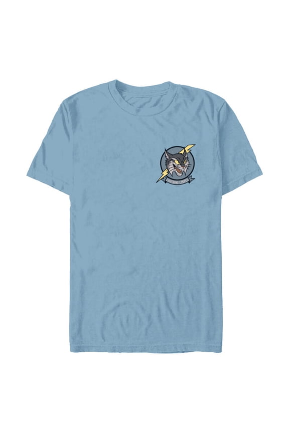 Strange World Lightning Lynxes Icon - Short Sleeve Blended T-Shirt for Adults - Customized-Ocean Blue