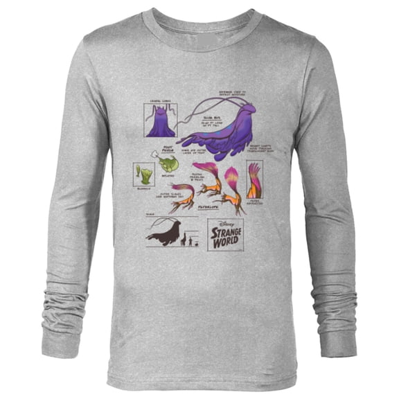 Disney Strange World Strange Creatures - Long Sleeve T-Shirt for Men - Customized-Athletic Heather
