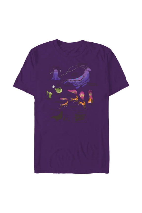 Strange World Strange Creatures - Short Sleeve Blended T-Shirt for Adults - Customized-Purple