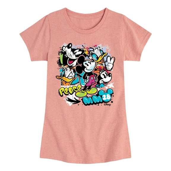 Disney - Street Art - Toddler & Youth Girls Short Sleeve Graphic T-Shirt