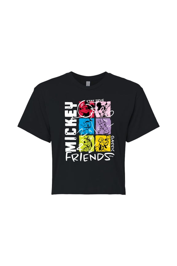 - Streetwear Group Shot - Juniors Cropped Cotton Blend T-Shirt