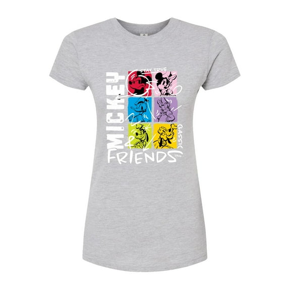 Disney - Streetwear Group Shot - Juniors Fitted Graphic T-Shirt