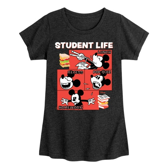 Disney - Student Life - Toddler & Youth Girls Short Sleeve Graphic T-Shirt