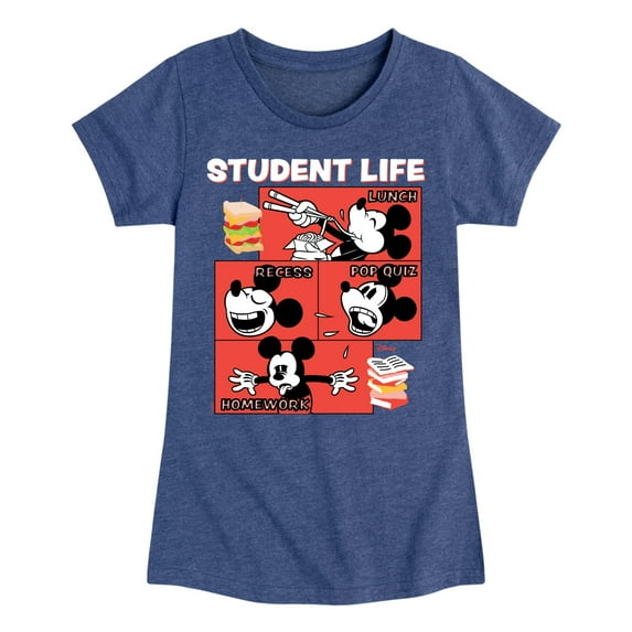 Disney - Student Life - Toddler & Youth Girls Short Sleeve Graphic T-Shirt