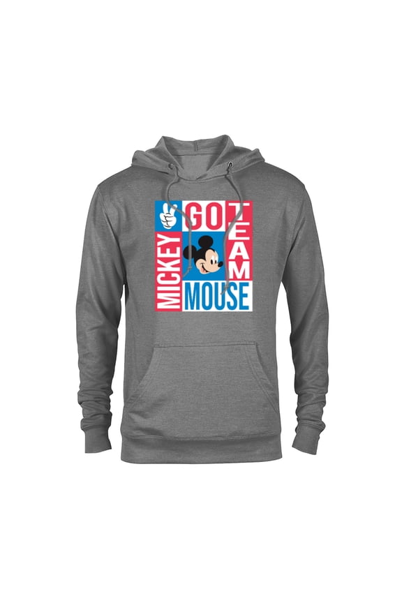 Summer Athletic Sports Games Go Team Mickey Mouse- Pullover Hoodie for Adults - Customized-Athletic Heather