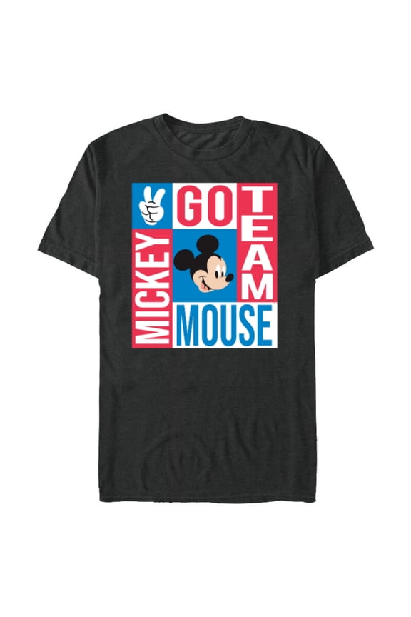 Summer Athletic Sports Games Go Team Mickey Mouse- Short Sleeve Blended T-Shirt for Adults - Customized-Dark Heather