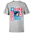 thumbnail image 1 of Disney Summer Athletic Sports Games Go Team Mickey Mouse- Short Sleeve T-Shirt for Kids - Customized-Athletic Heather, 1 of 5