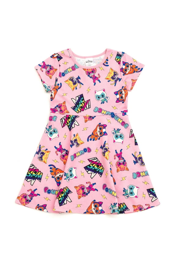 Super Kitties French Terry Skater Dress Toddler to Little Kid