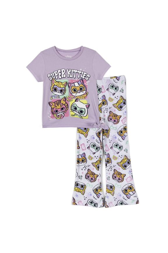 Super Kitties Sparks Buddy Bitsy T-Shirt and Flare Leggings Outfit Set Toddler to Little Kid