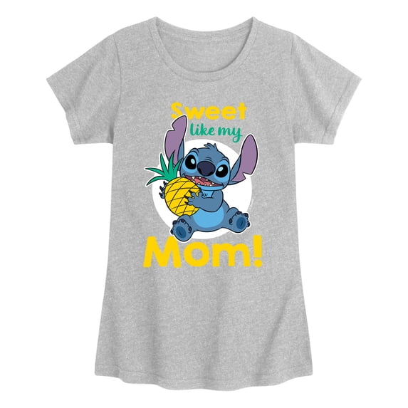 Disney - Sweet Like My Mom- Youth Girls Short Sleeve T-Shirt Girls' Fitted Short Sleeve Graphic T-Shirt