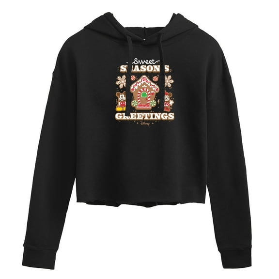 Disney - Sweet Seasons Greetings - Juniors Cropped Pullover Hoodie
