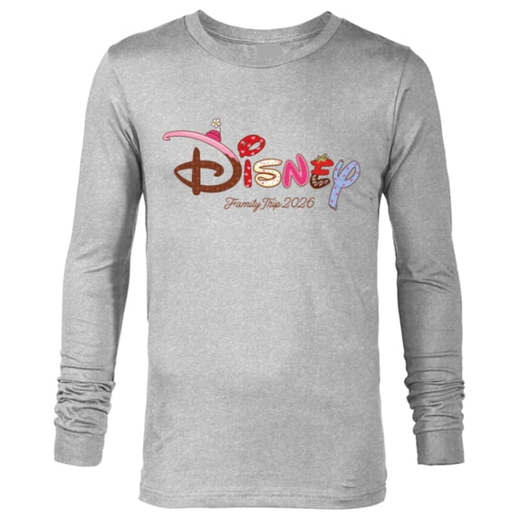 Disney Sweet Treat Hearts Family Trip Vacation Matching 2026 - Long Sleeve T-Shirt for Men - Customized-Athletic Heather