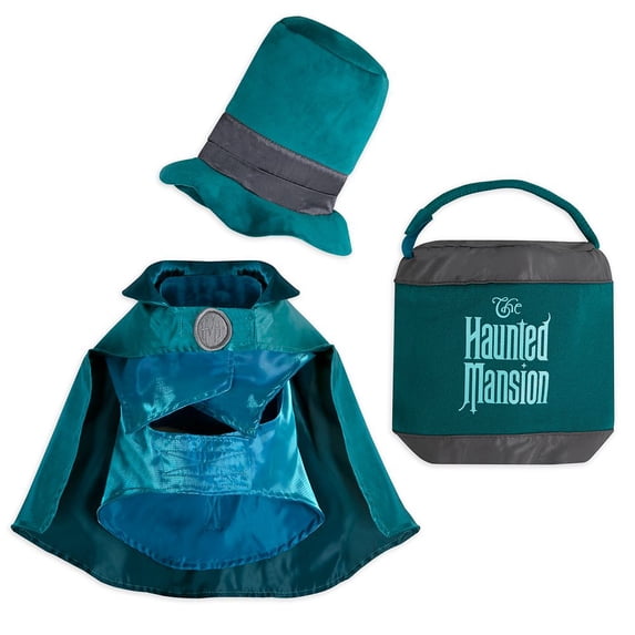 Disney Tails Haunted Mansion Hatbox Ghost Costume & Toy Set, Iridescent Blue, Medium, 2 Piece Set