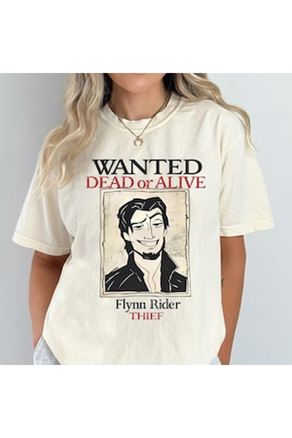 Tangled Funny Wanted Dead Or Alive Shirt, Retro Flynn Rider Thief T-shirt, Wdw Magic Kingdom Tee, Disney Outfit, Disney Family Trip