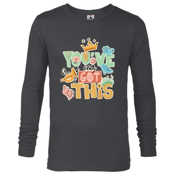Disney Tangled Pascal You’ve Totally Got This - Long Sleeve T-Shirt for Men - Customized-Charcoal Heather